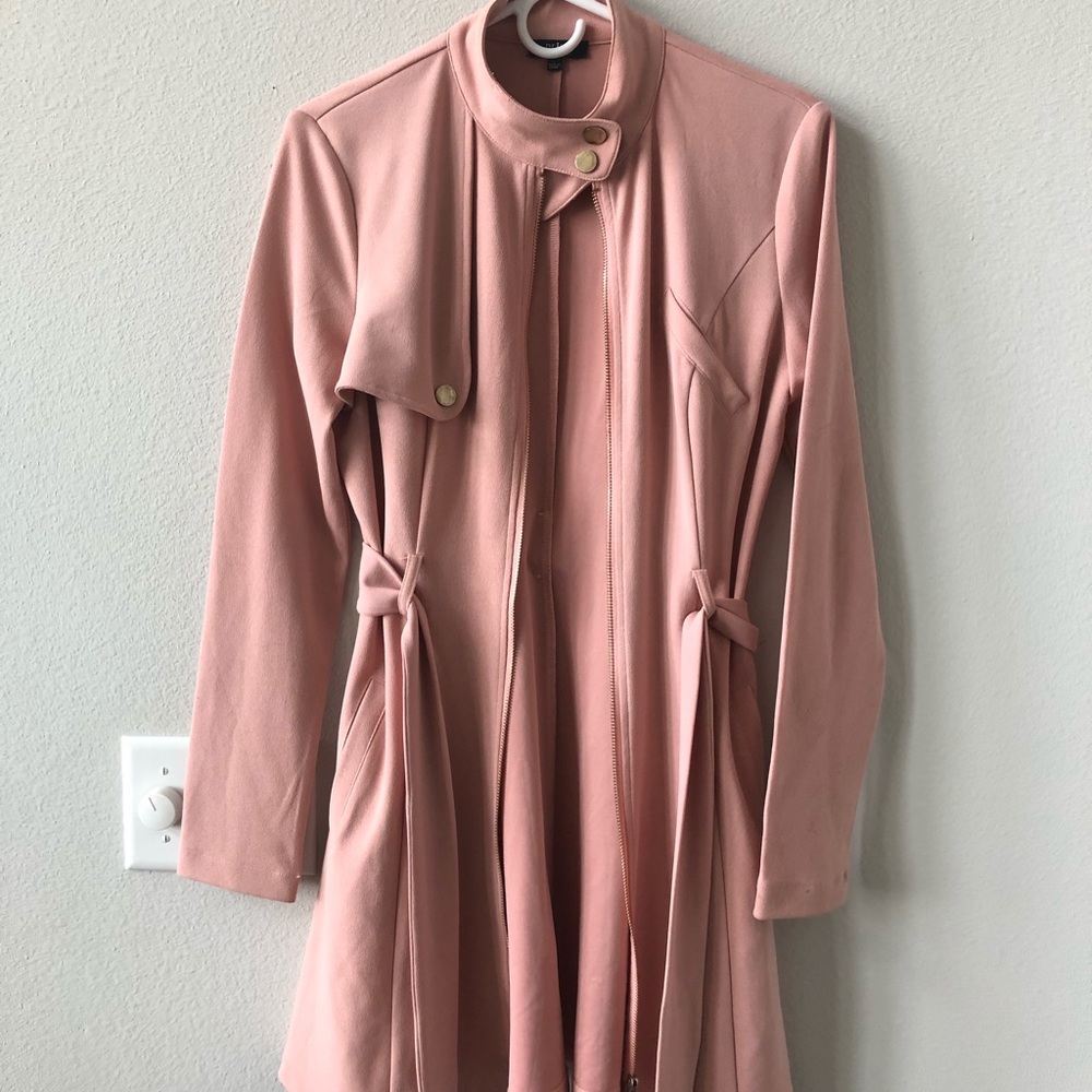 Light pink duster jacket